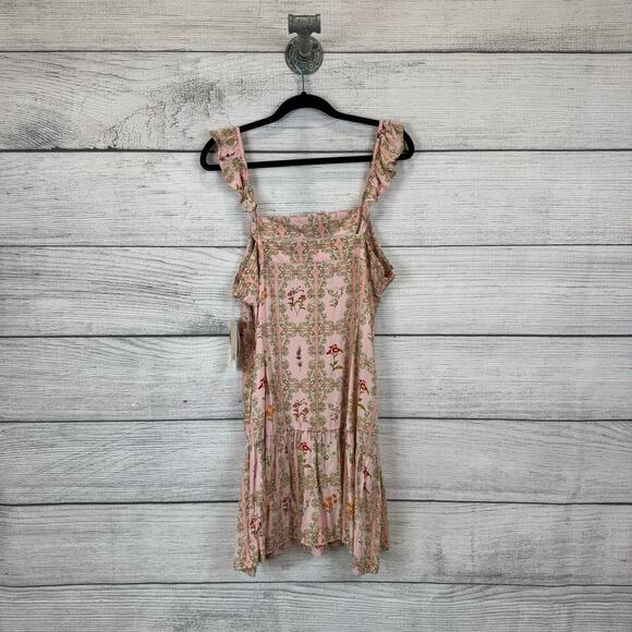 Aqua Bendita For Target Women's Pink Floral Sleeveless Mini Dress Size XL - Picture 6 of 9